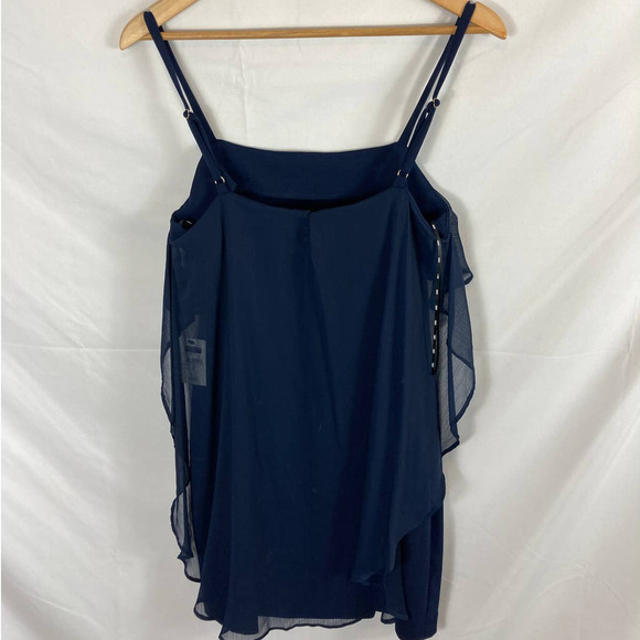 NWT DKNY Chiffon Cape Sleeveless Sheath Dress size 8 - Picture 3 of 3